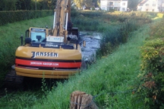 Opschonen regenwaterbuffer Strabeek te Valkenburg